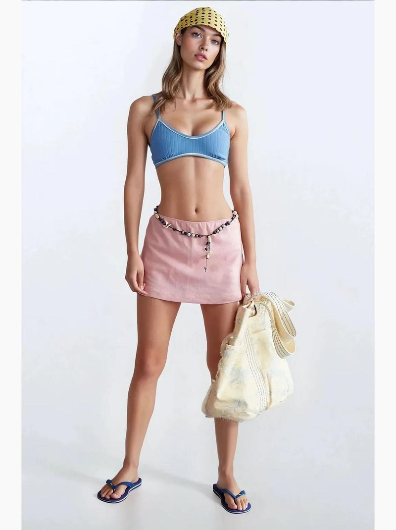 Gonna-pantalone a vita bassa hiccup Rosa chiaro - Kiabi