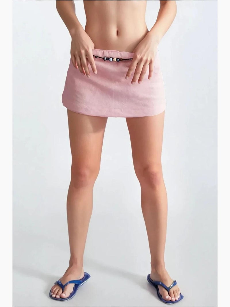 Gonna-pantalone a vita bassa hiccup Rosa chiaro - Kiabi