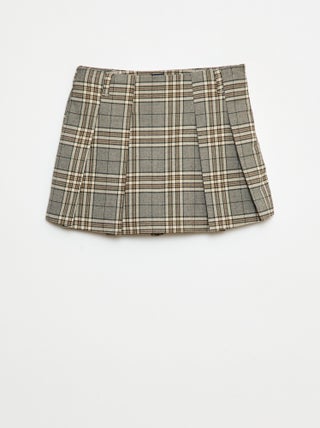 Gonna-pantalone corta a quadri