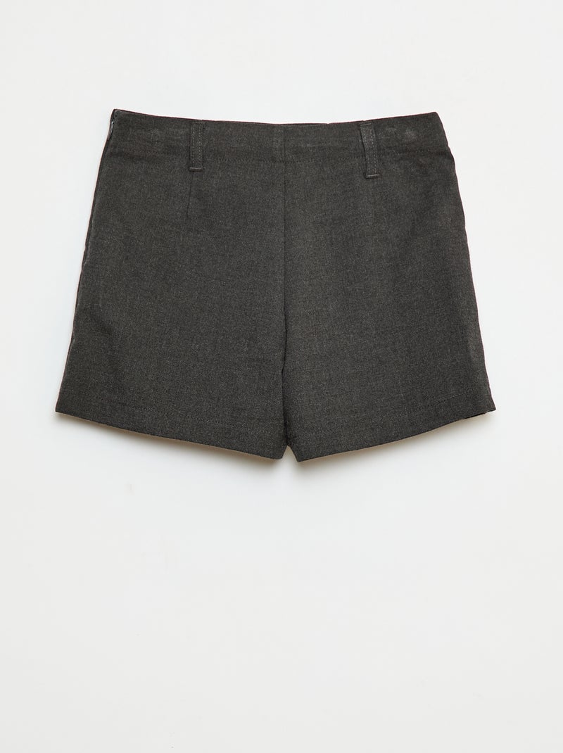 Gonna-pantalone corta a quadri Grigio - Kiabi