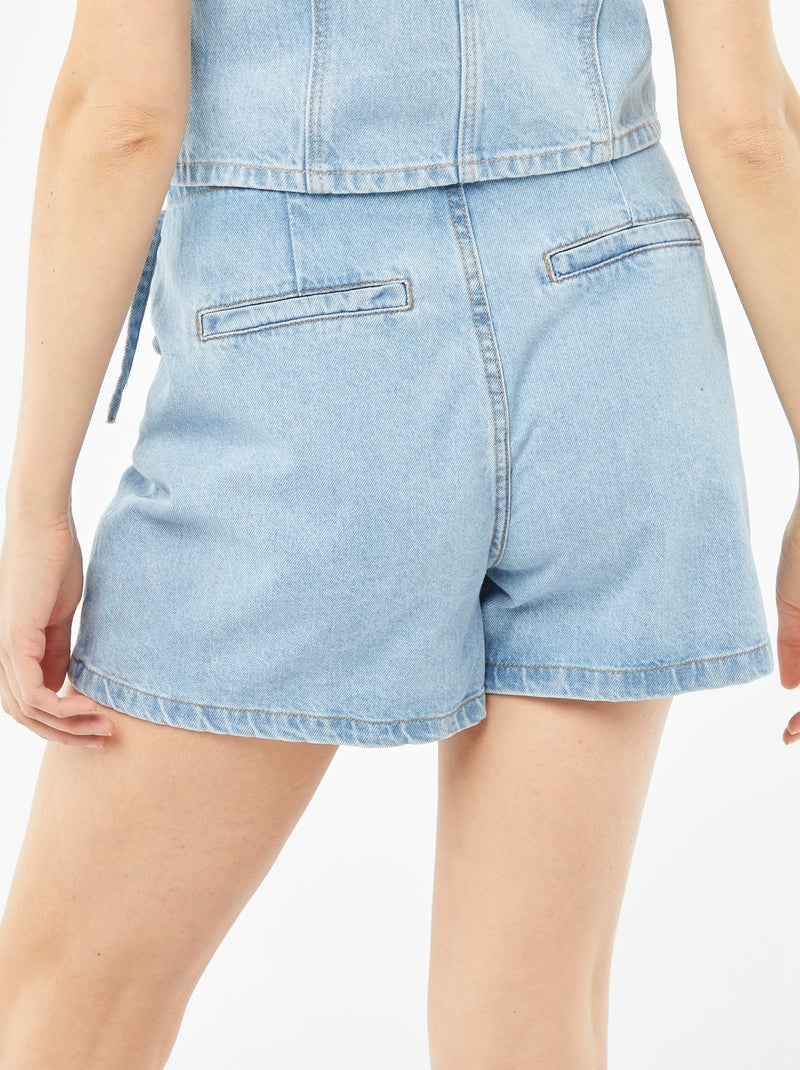 Gonna pantalone corta in denim BLU - Kiabi