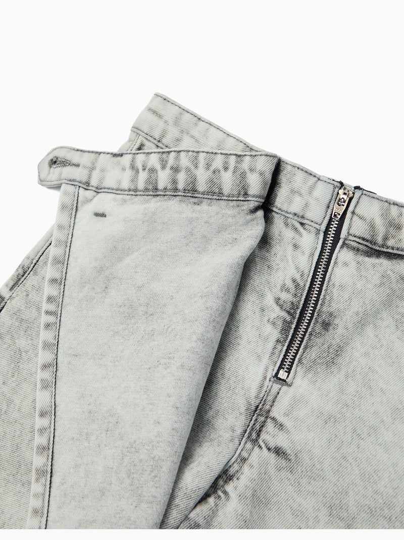 Gonna pantalone in denim, MO Fashion Grigio - Kiabi