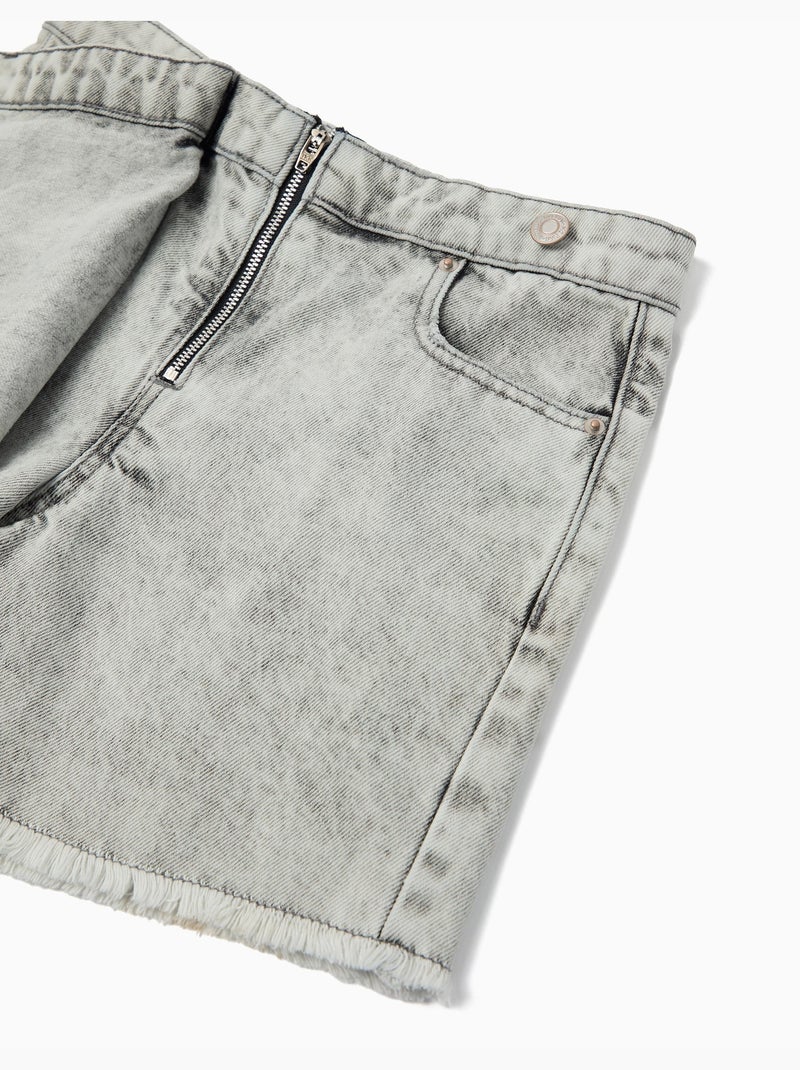 Gonna pantalone in denim, MO Fashion Grigio - Kiabi