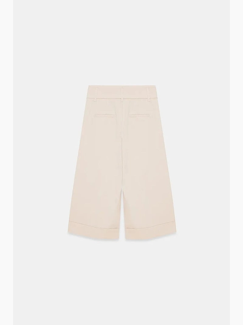 Gonna pantalone vita alta in crêpe dilvin Beige argilla - Kiabi