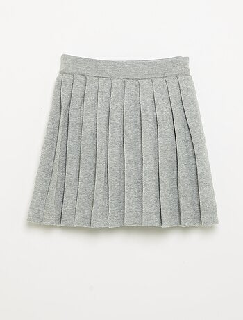 Gonna plissettata in maglia compatta