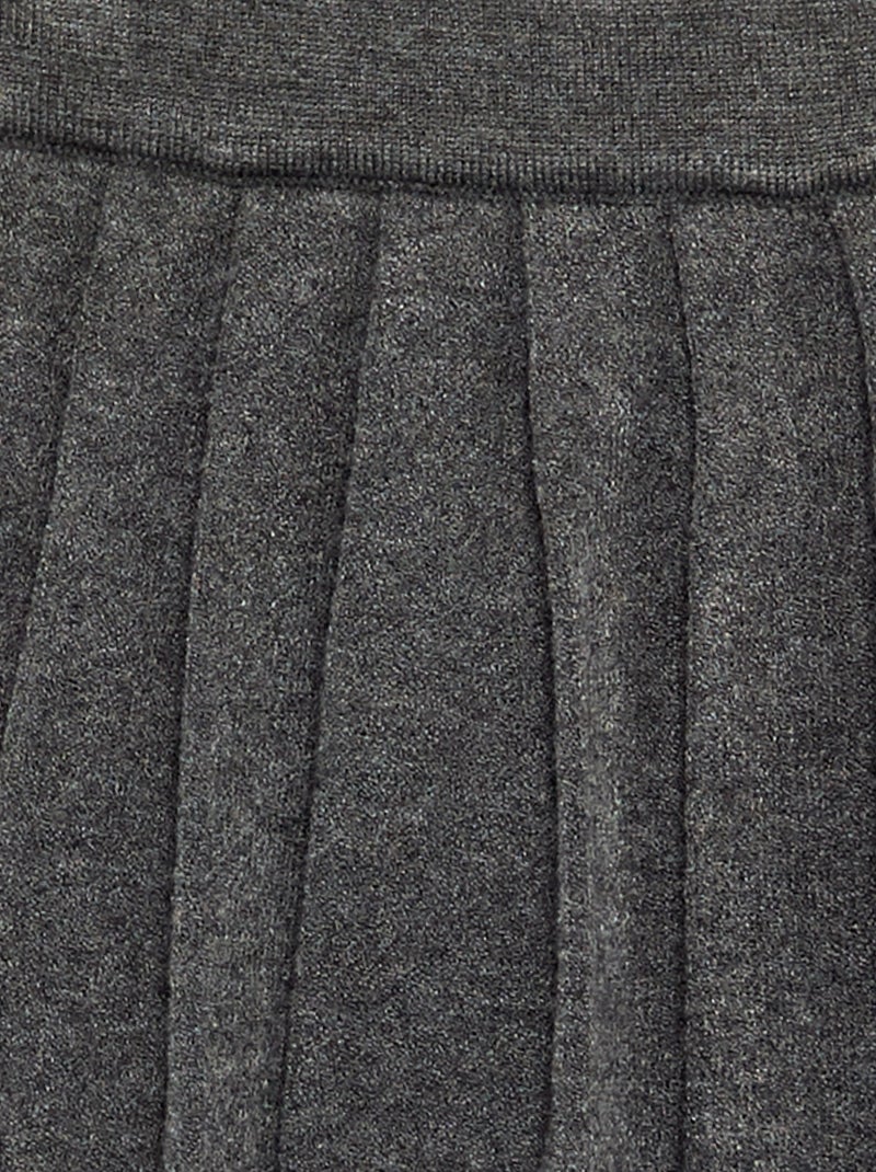 Gonna plissettata in maglia compatta Grigio - Kiabi