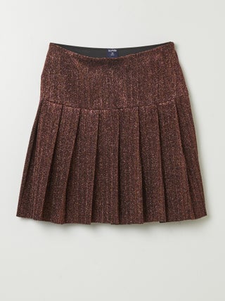 Gonna plissettata in maglia stretch