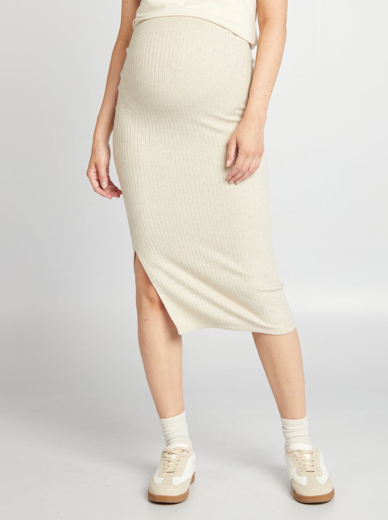 Gonna premaman a coste BEIGE - Kiabi