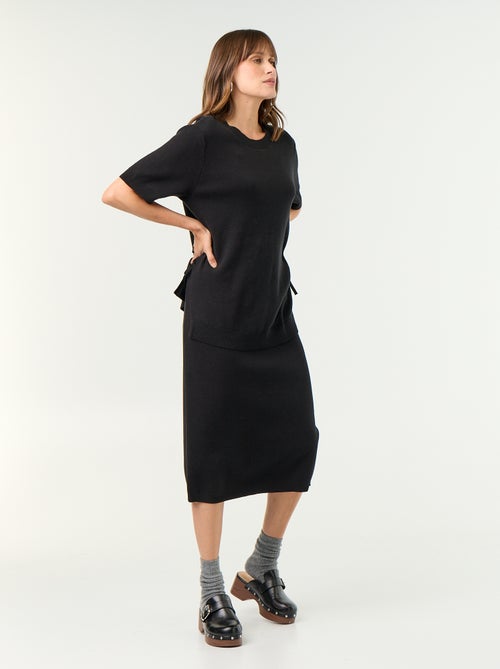 Gonna premaman in maglia con spacco - Kiabi