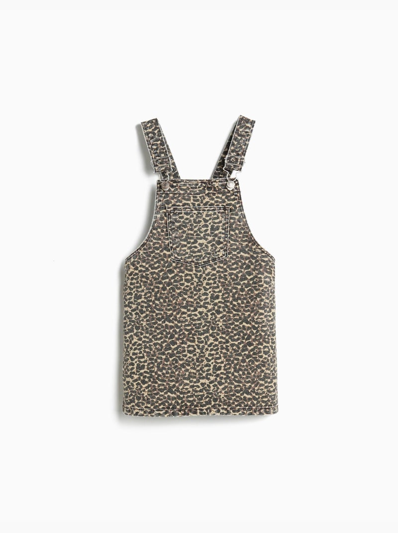 Gonna salopette animalier, MO Fashion Marrone - Kiabi