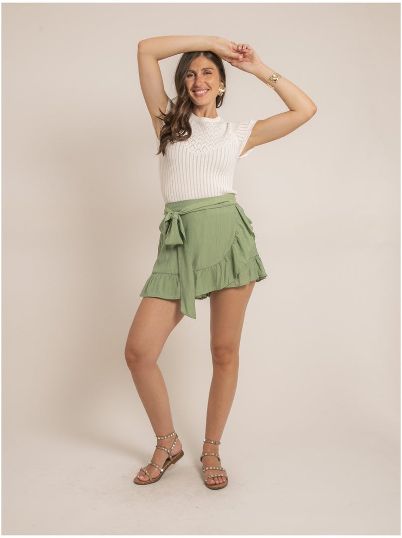 Gonna-short a portafoglio XABERI Verde - Kiabi