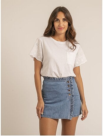 Gonna short en jean XADELIA