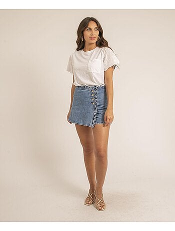 Gonna short en jean XADELIA