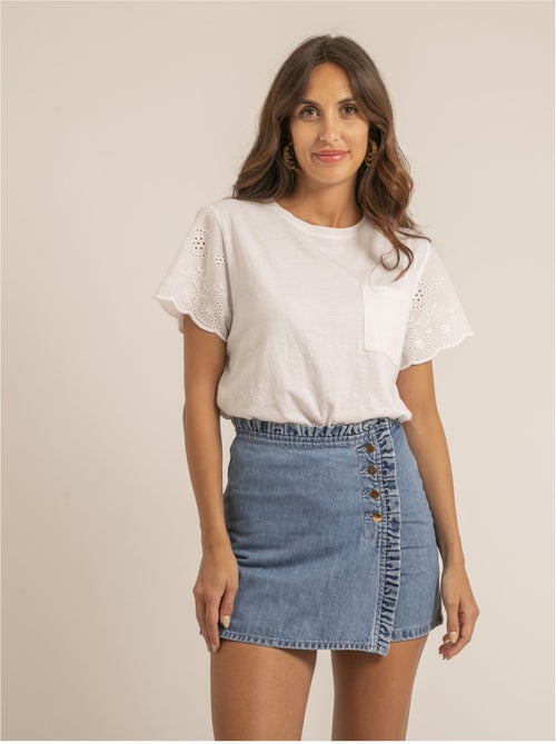 Gonna short en jean XADELIA - Kiabi