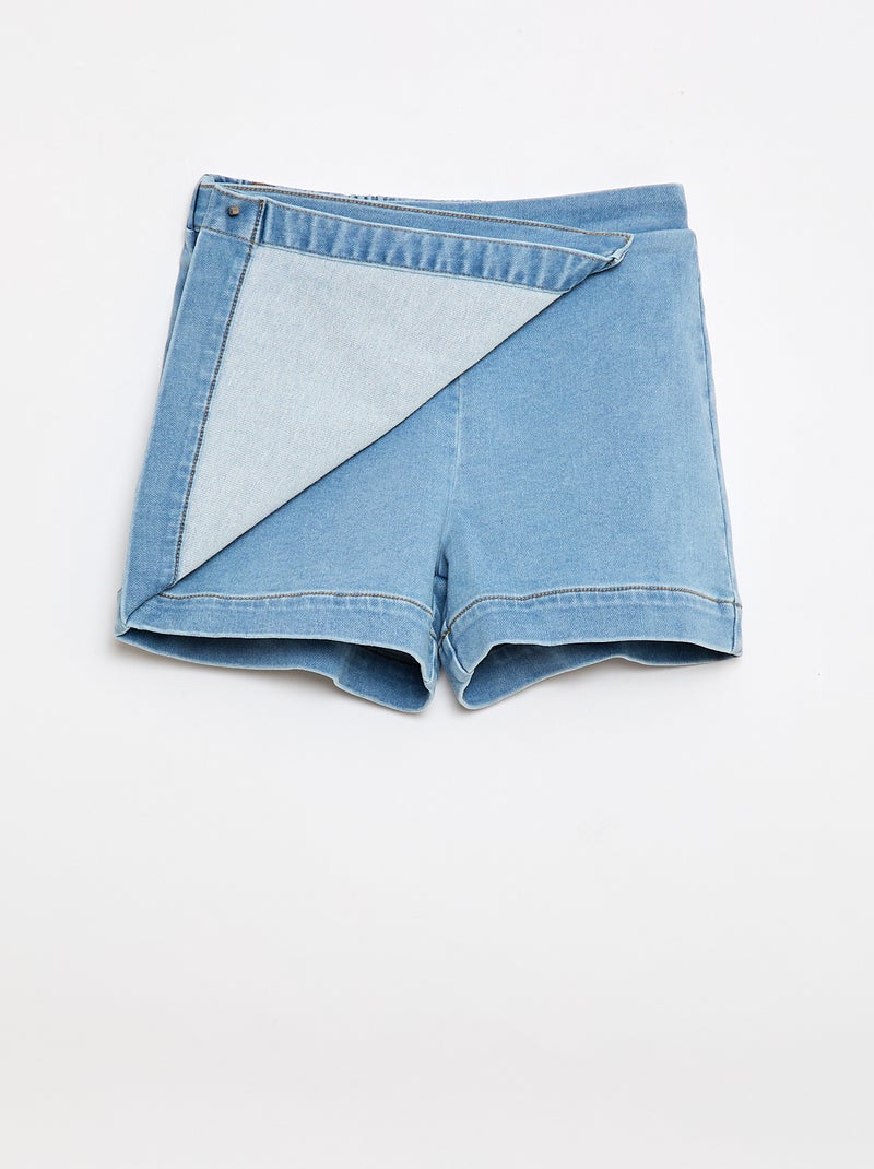 Gonna-short in denim Blu - Kiabi