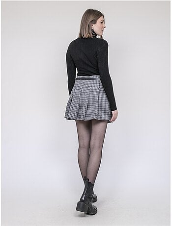 Gonna-short plissettata a quadri XOMELLE