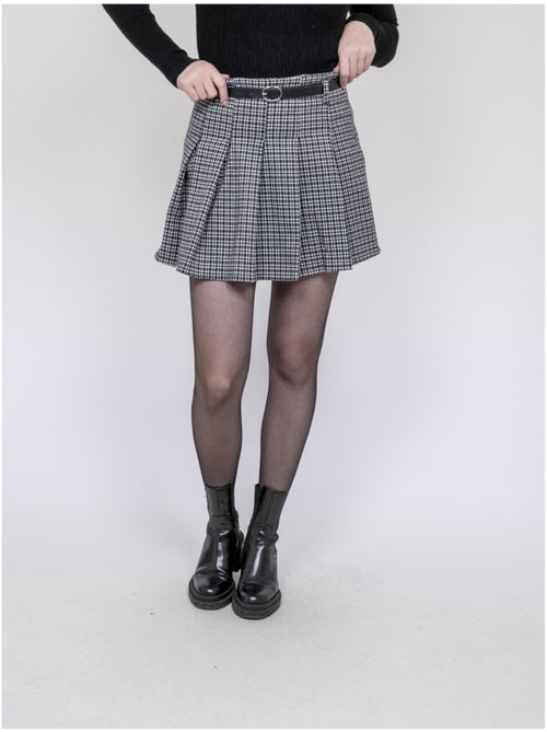 Gonna-short plissettata a quadri XOMELLE - Kiabi