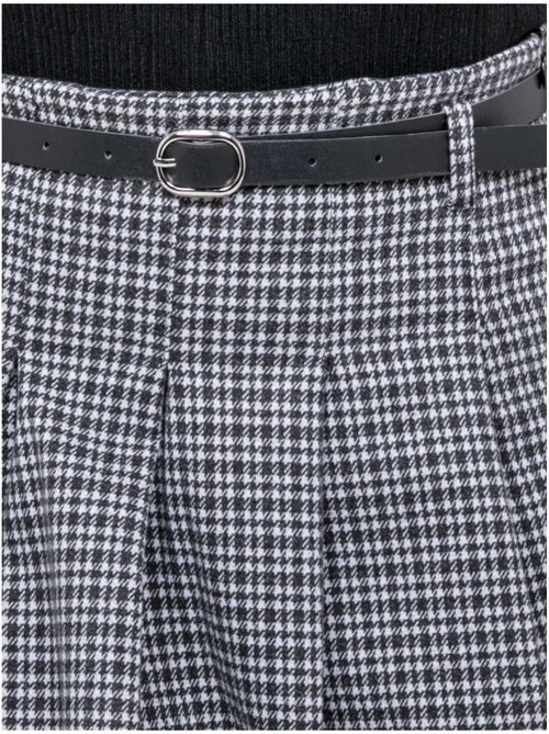 Gonna-short plissettata a quadri XOMELLE - Kiabi