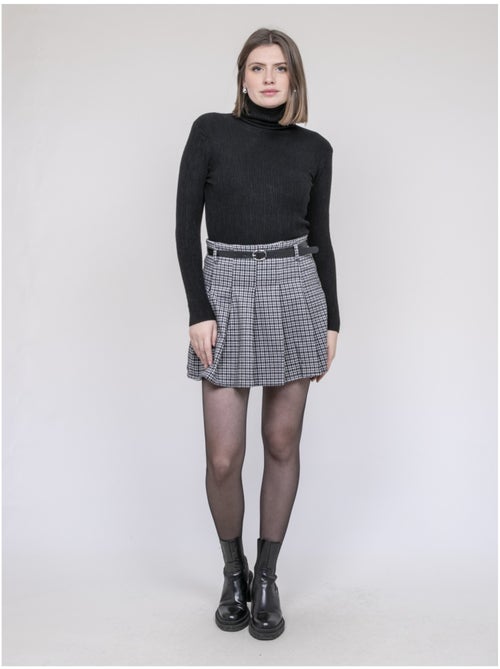 Gonna-short plissettata a quadri XOMELLE - Kiabi