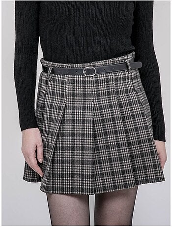 Gonna-short plissettata a quadri XOMELLE