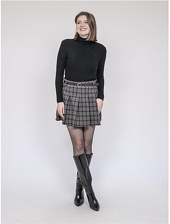 Gonna-short plissettata a quadri XOMELLE