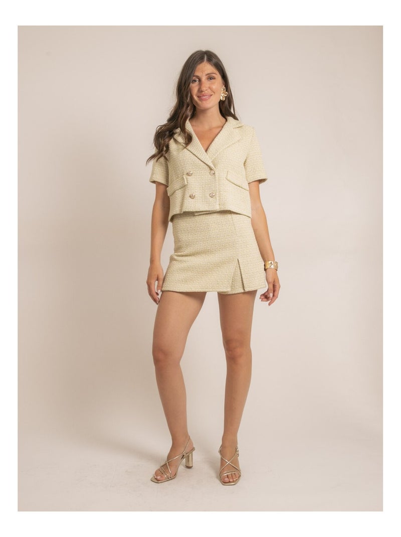 Gonna-short tweed XEVINE Verde - Kiabi