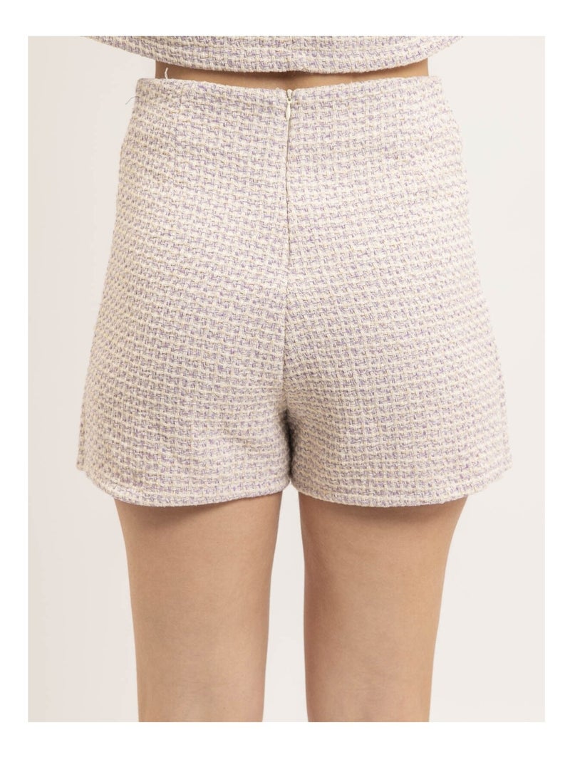 Gonna-short tweed XEVINE Viola - Kiabi