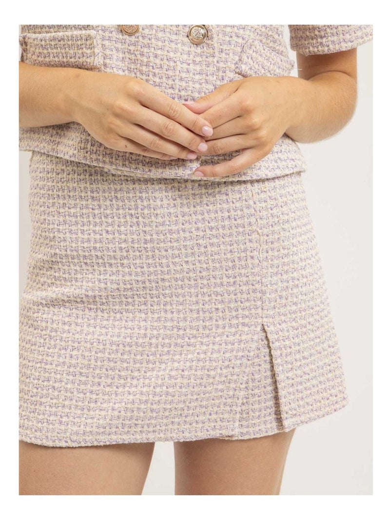 Gonna-short tweed XEVINE Viola - Kiabi