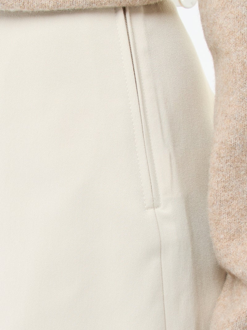 Gonna shorts a vita alta Beige - Kiabi
