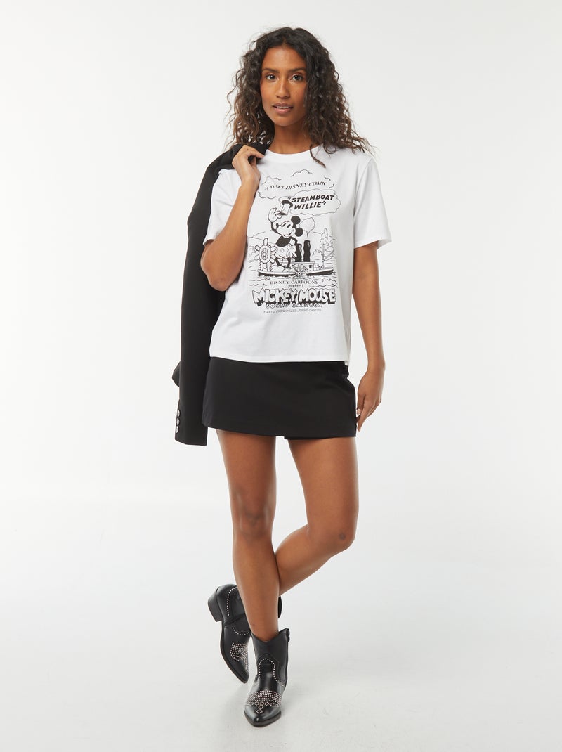Gonna shorts a vita alta nero - Kiabi