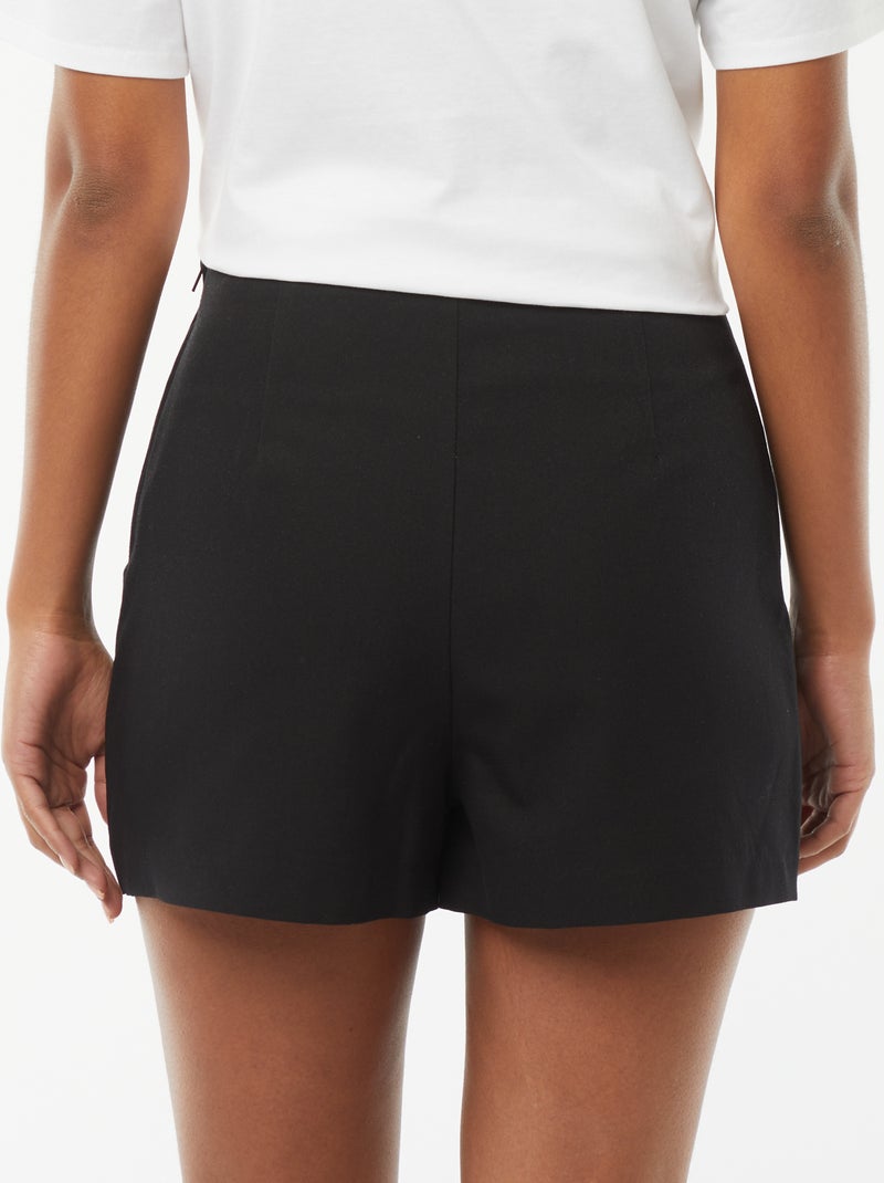 Gonna shorts a vita alta nero - Kiabi