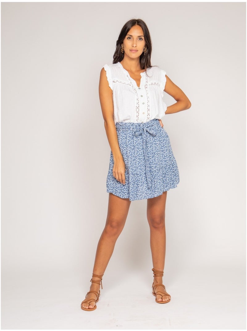Gonna-shorts con stampa XYMESS Blu - Kiabi