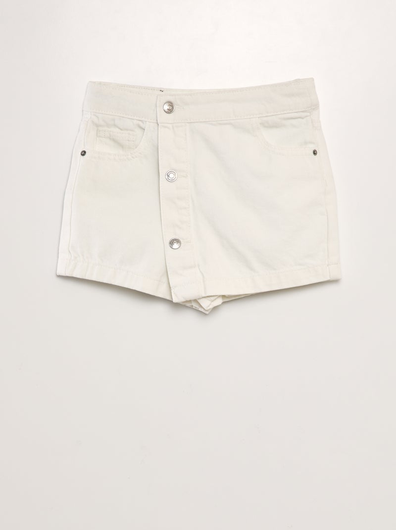 Gonna shorts in jeans BIANCO - Kiabi