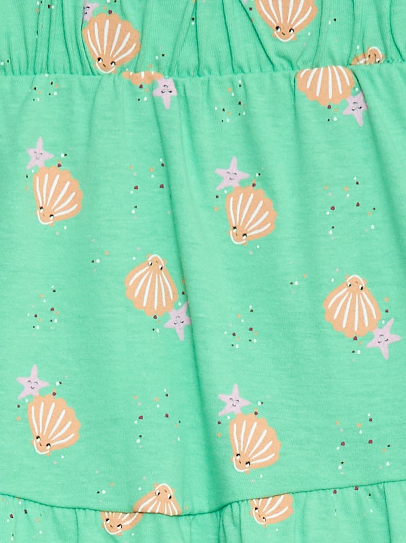 Gonna stampata con volant Verde - Kiabi
