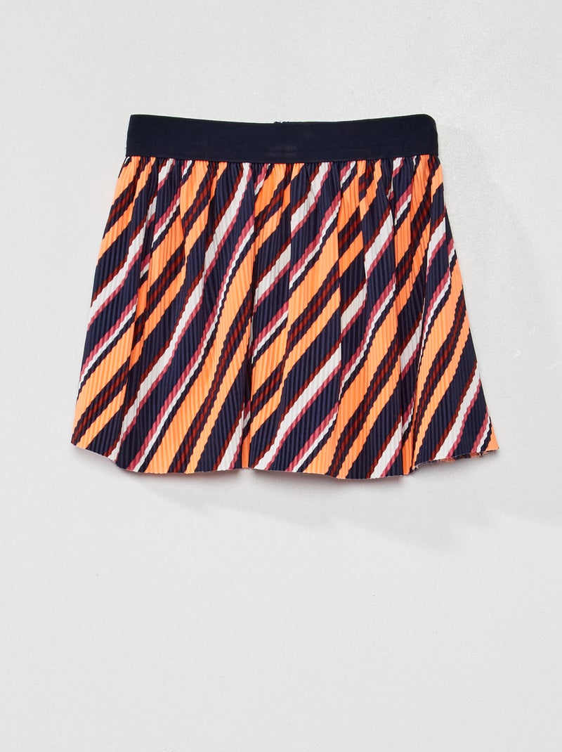 Gonna stampata e plissettata multicolore - Kiabi