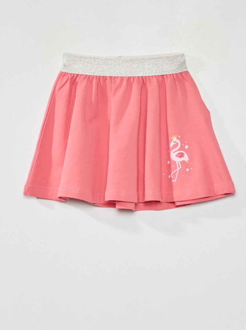 Gonna svasata con cintura con paillettes ROSA - Kiabi
