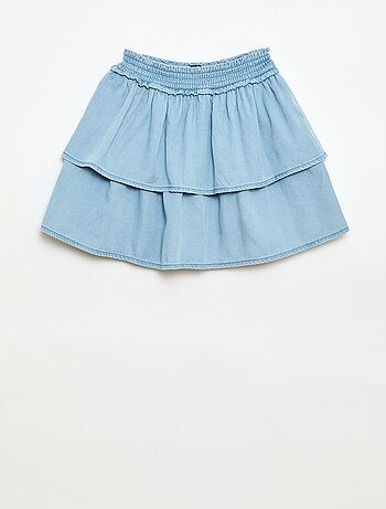 Gonna svasata con elastico in vita in cotone