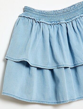 Gonna svasata con elastico in vita in cotone