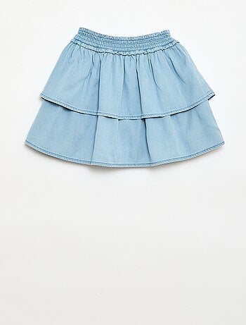 Gonna svasata con elastico in vita in cotone