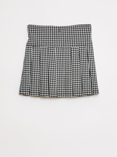 Gonna svasata con motivo a quadri - Kiabi