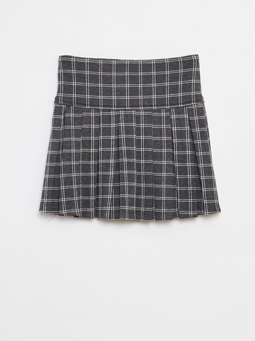 Gonna svasata con motivo a quadri - Kiabi