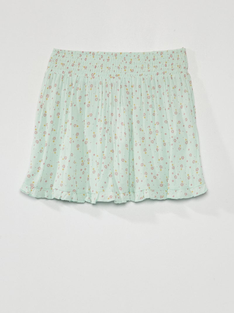 Gonna svasata con stampa VERDE - Kiabi