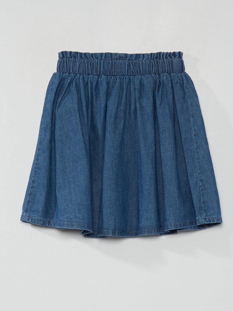 Gonna In Denim A Vita Alta Con Volant E Piega – Mini Gonna Svasata Skater Per Donna, Taglie S/M/L – Stile Y2K Vintage