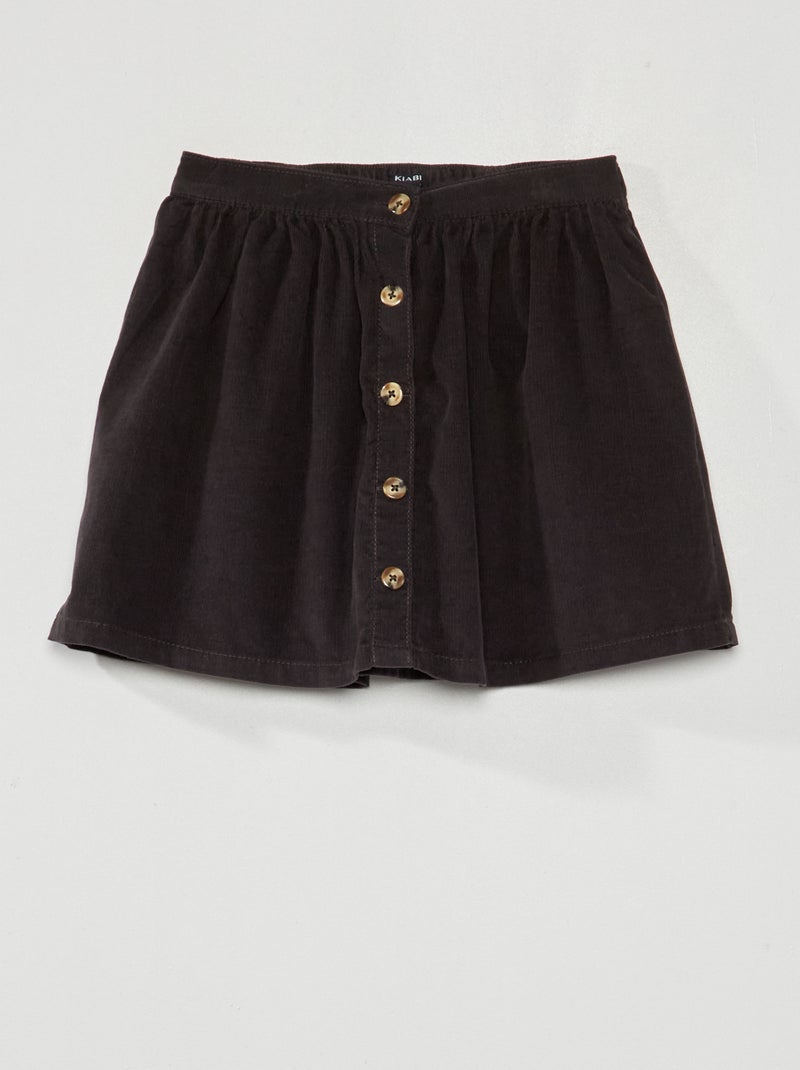 Gonna svasata in velluto NERO - Kiabi