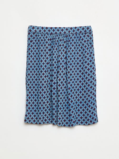 Gonna svasata leggera con motivo wax - Kiabi
