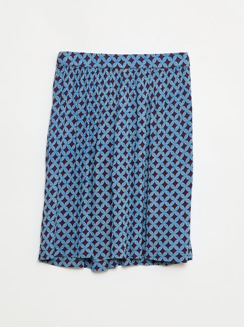 Gonna svasata leggera con motivo wax - Kiabi