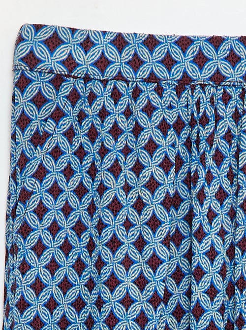 Gonna svasata leggera con motivo wax - Kiabi