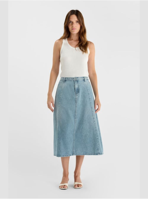 Gonna svasata, pattinatrice in denim ANETTE - Kiabi
