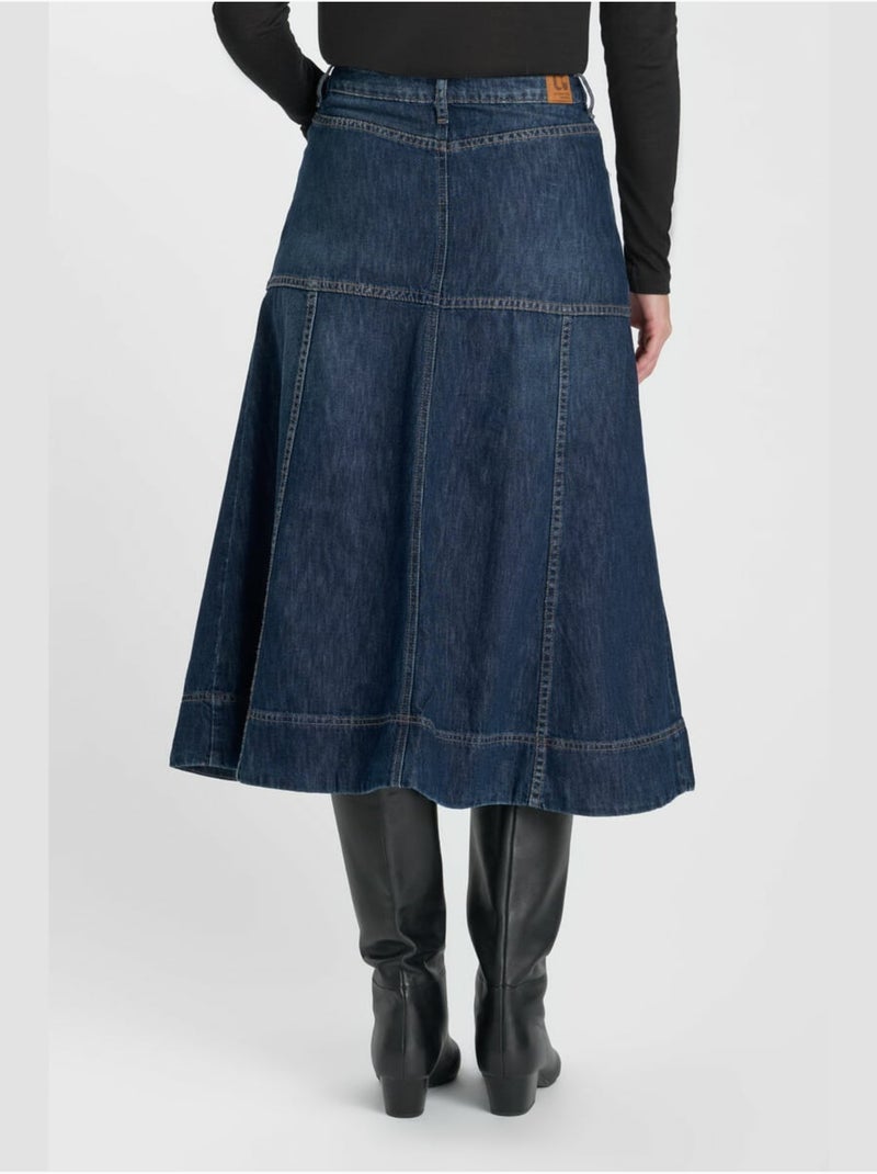 Gonna svasata, pattinatrice in denim fany Blu - Kiabi