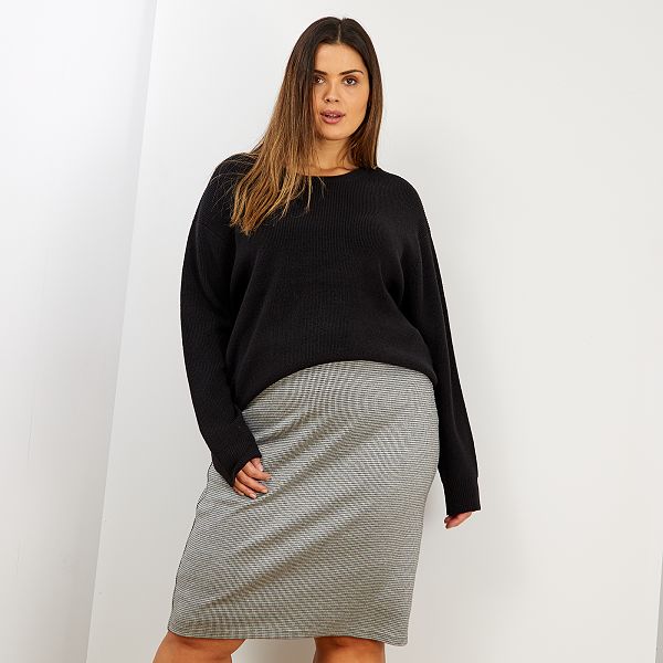 Gonna tubino stampata Taglie forti donna - GRIGIO - Kiabi - 15,00€